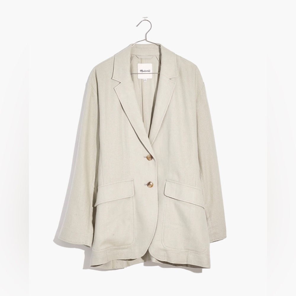 NEW ✨ PLUS Madewell Breezewoven Blazer in Ashen Sage 3X